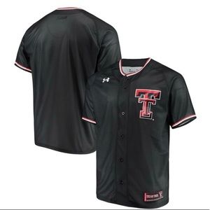 Black Under Armour Texas Tech Baseball Jersey
